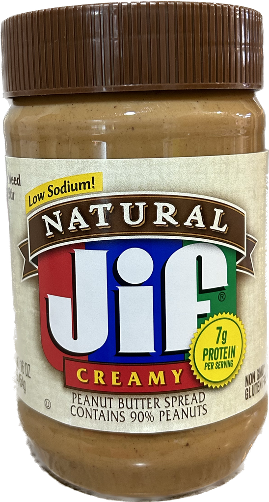 Jif Natural Creamy Peanut Butter 454g OFFERTA SCADENZA 12/23