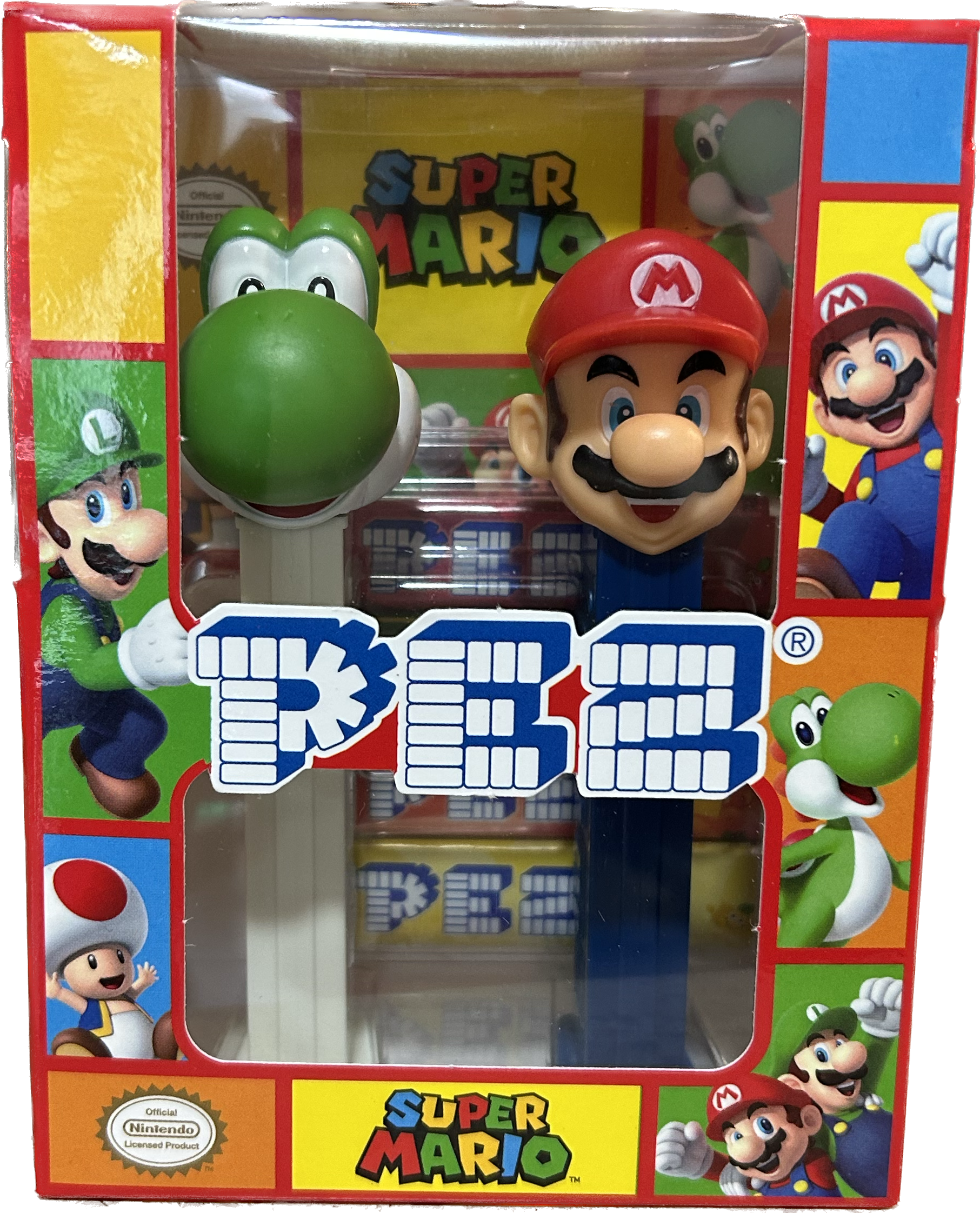 Pez -Dispenser di Caramelle + Caramelle - Pack Nintendo Super Mario 34g