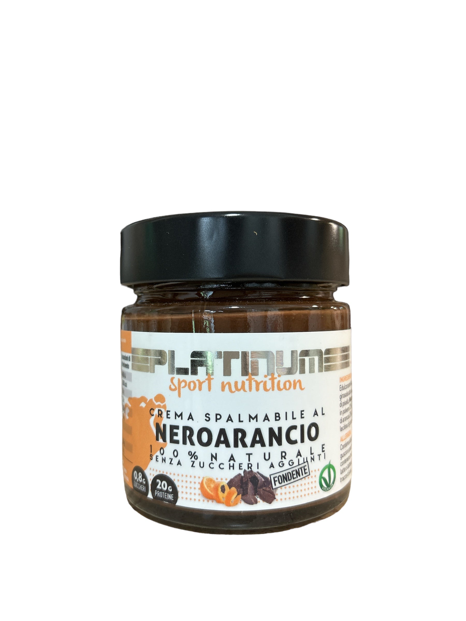 PLATINUM SPORT NUTRITION - Crema Proteica Spalmabile gusto NERO ARANCIO 250g Vegan