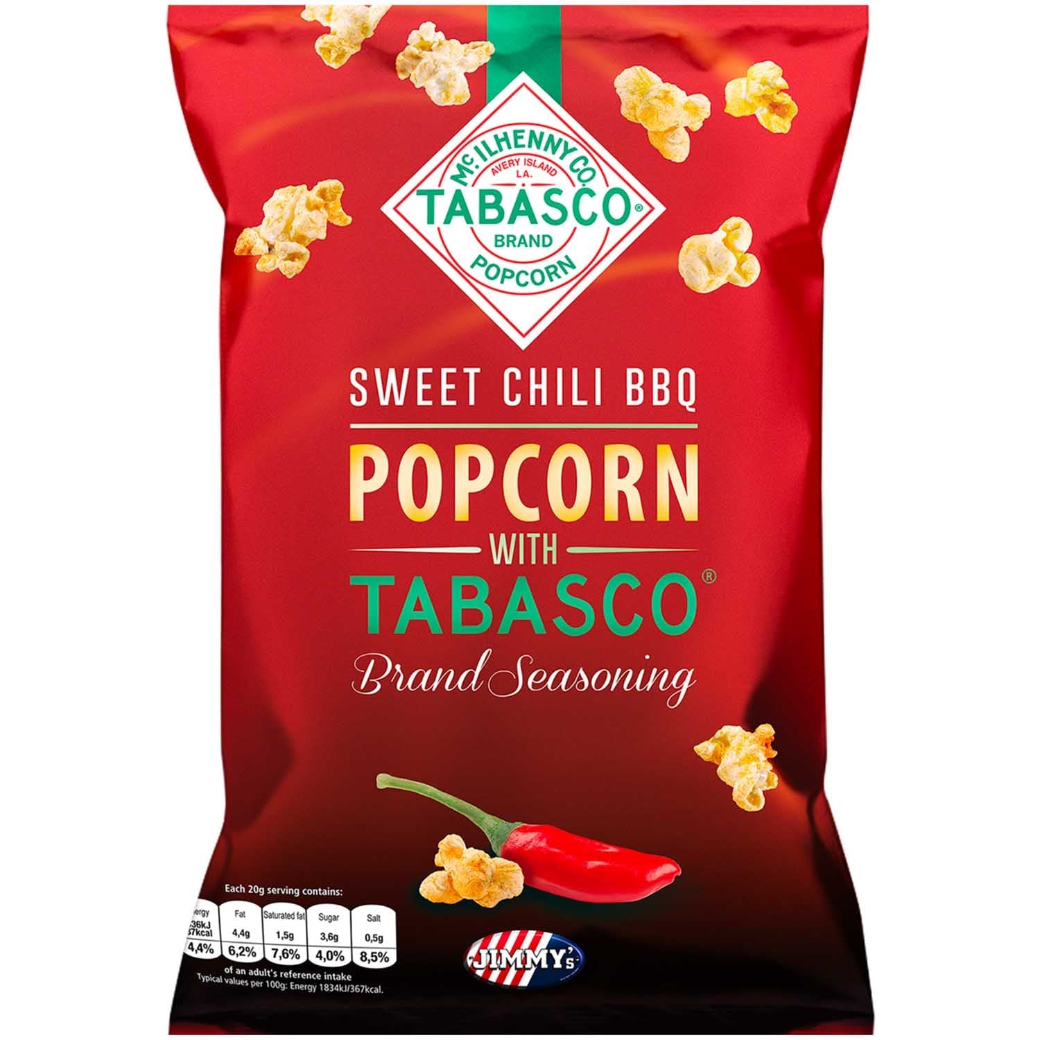 Jimmy's - PopCorn Sweet Chili Bbq con Tabasco 24g
