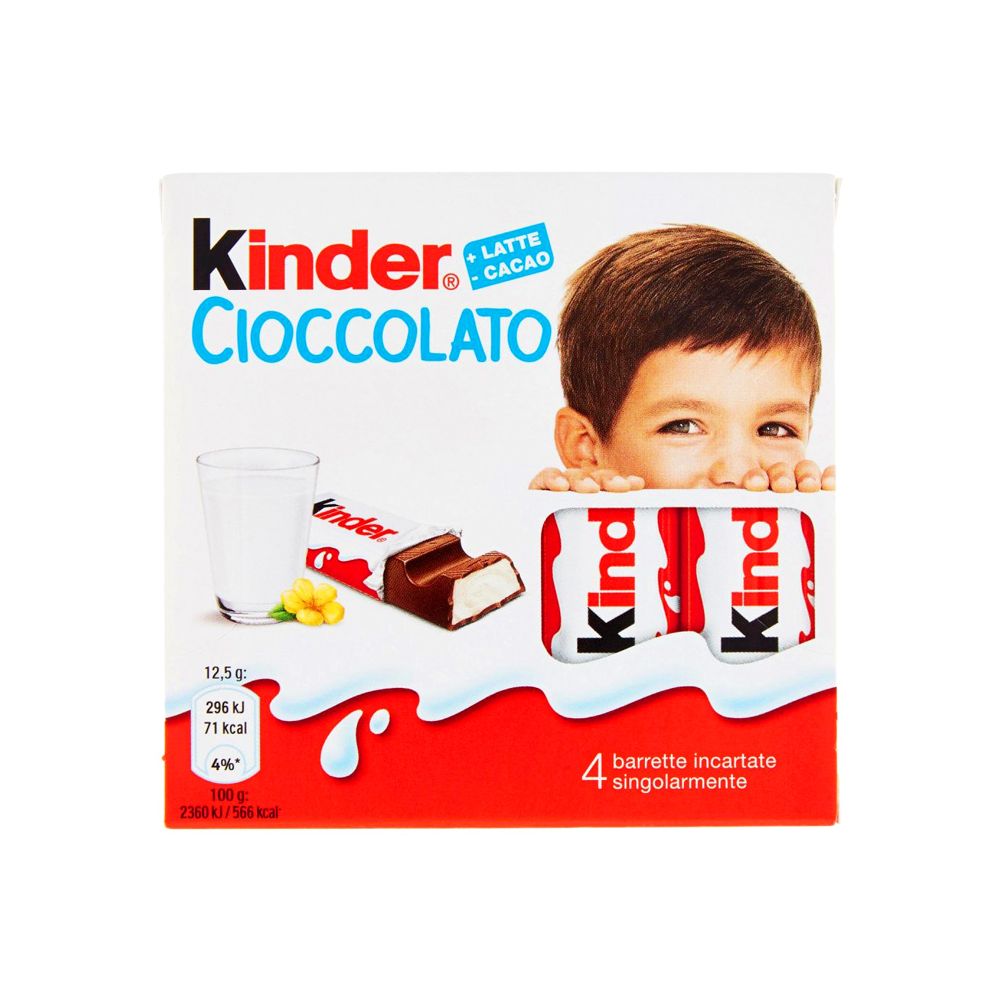 Kinder Cioccolato - Confezione Multipack x 4 - 50gr