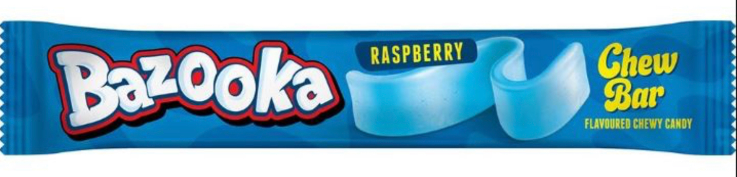 Bazooka Chew bar gusto Raspberry 14g