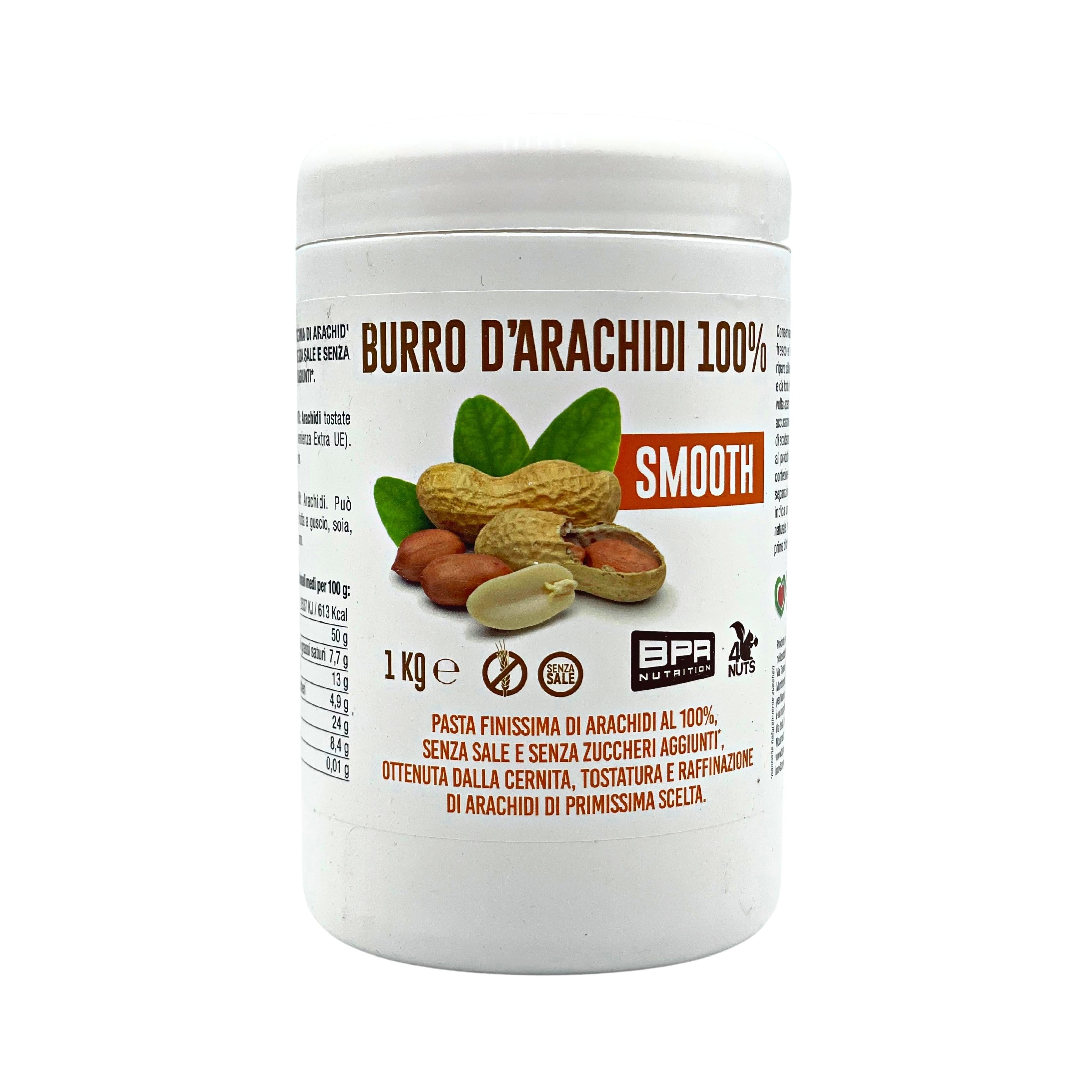 BPR Nutrition - Peanut Butter 100% Smooth / Burro d’Arachidi Cremoso 1kg