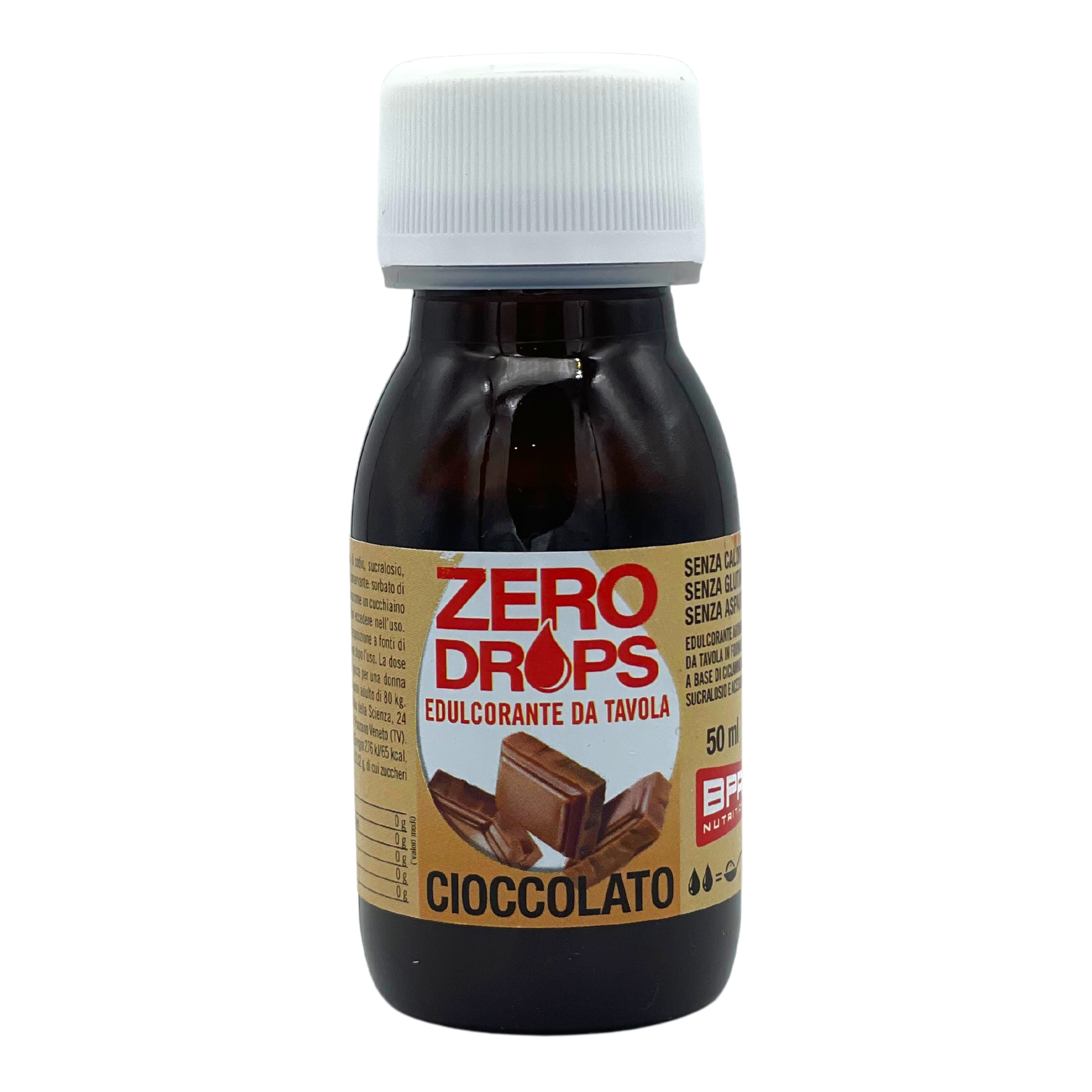 BPR Nutrition - Zero Drops - Edulcorante liquido da tavola Vari Gusti - CIOCCOLATO -NOCCIOLA - VANIGLIA - BISCOTTO 50 ml