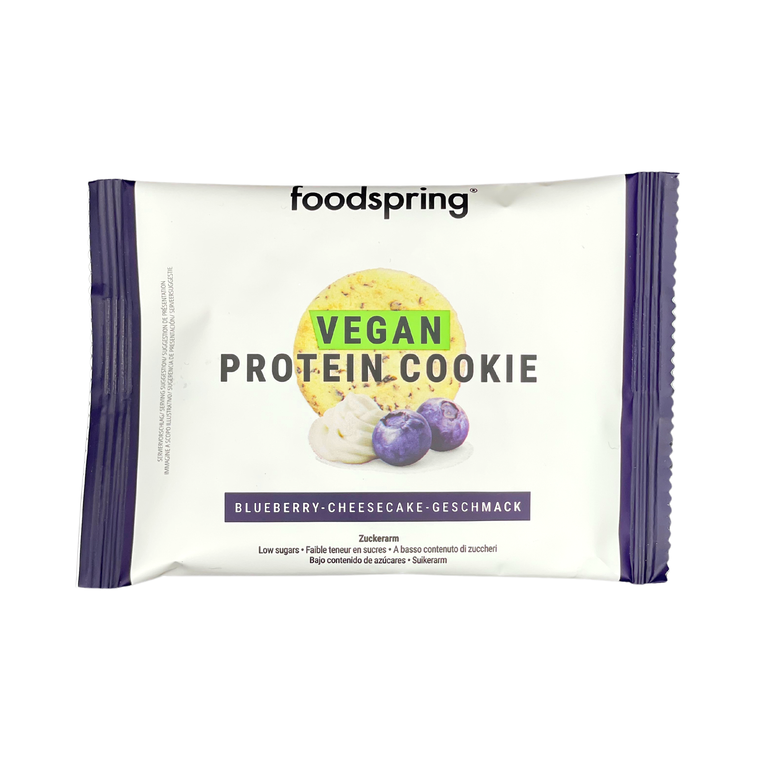 Foodspring - Vegan Protein Cookie gusto Cheesecake al Mirtillo 50g
