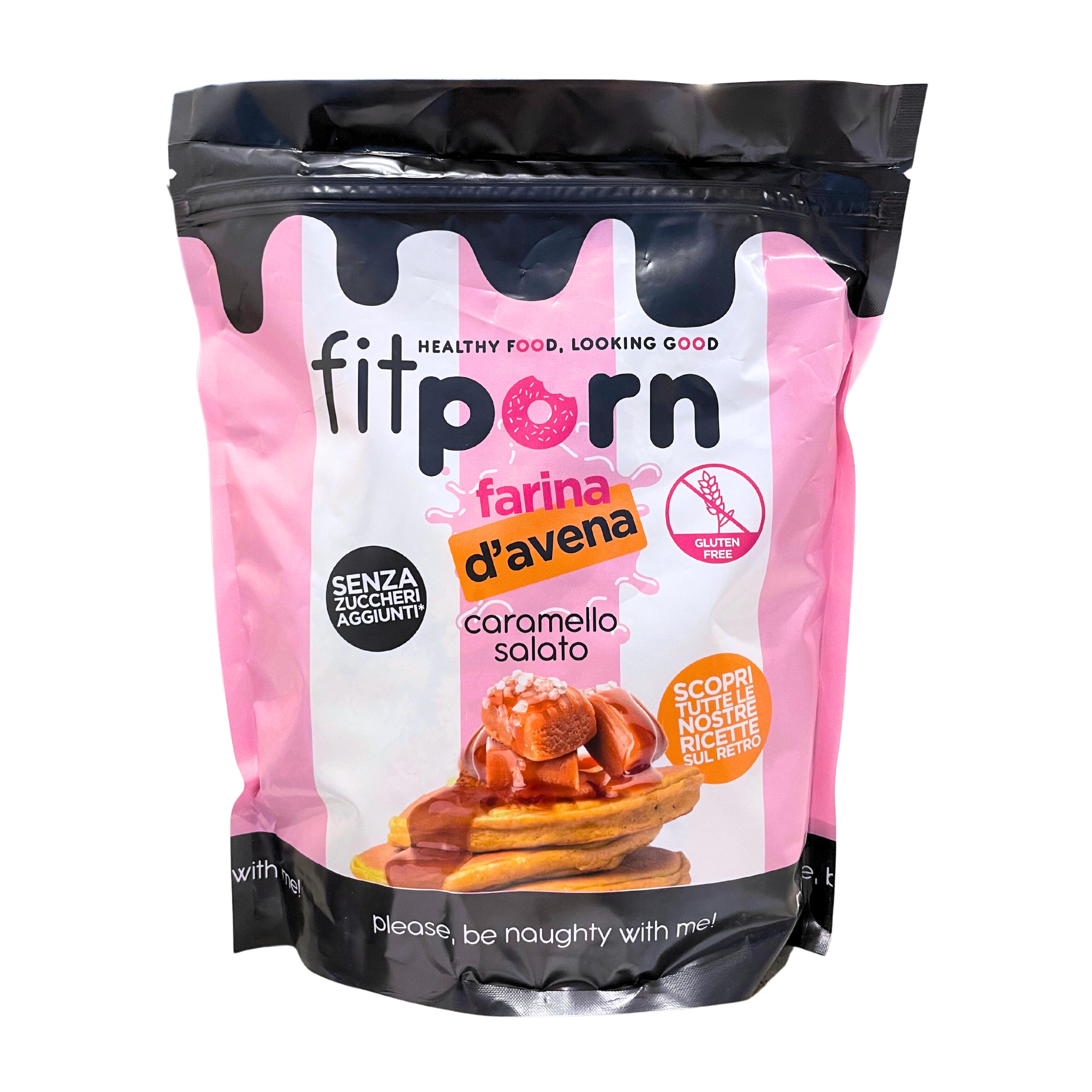 FitPorn - Farina d’Avena Istantanea gusto  Caramello Salato 750g