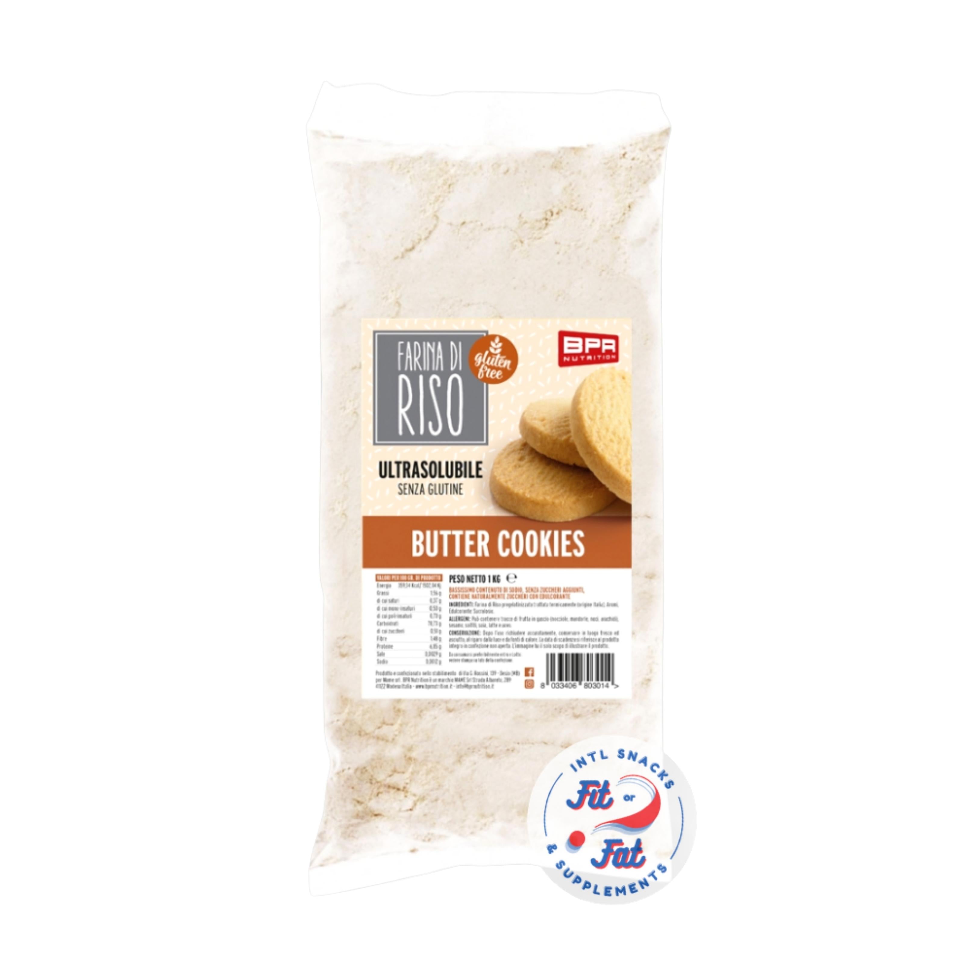 Bpr Nutrition - Farina di Riso Pregelatinizzata Butter Cookies 1 kg –  Acquista Online al Miglior Prezzo - Fit or Fat Market