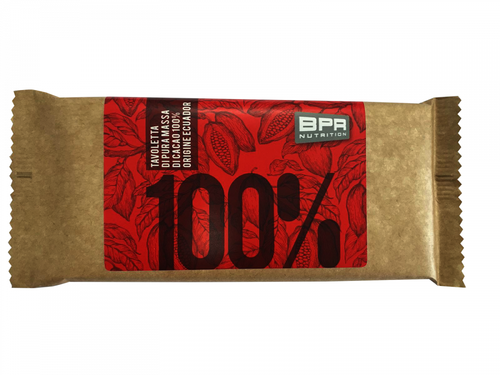 BPR Nutrition - Tavoletta di Pura Massa di Cacao 100% Ecuador  80g