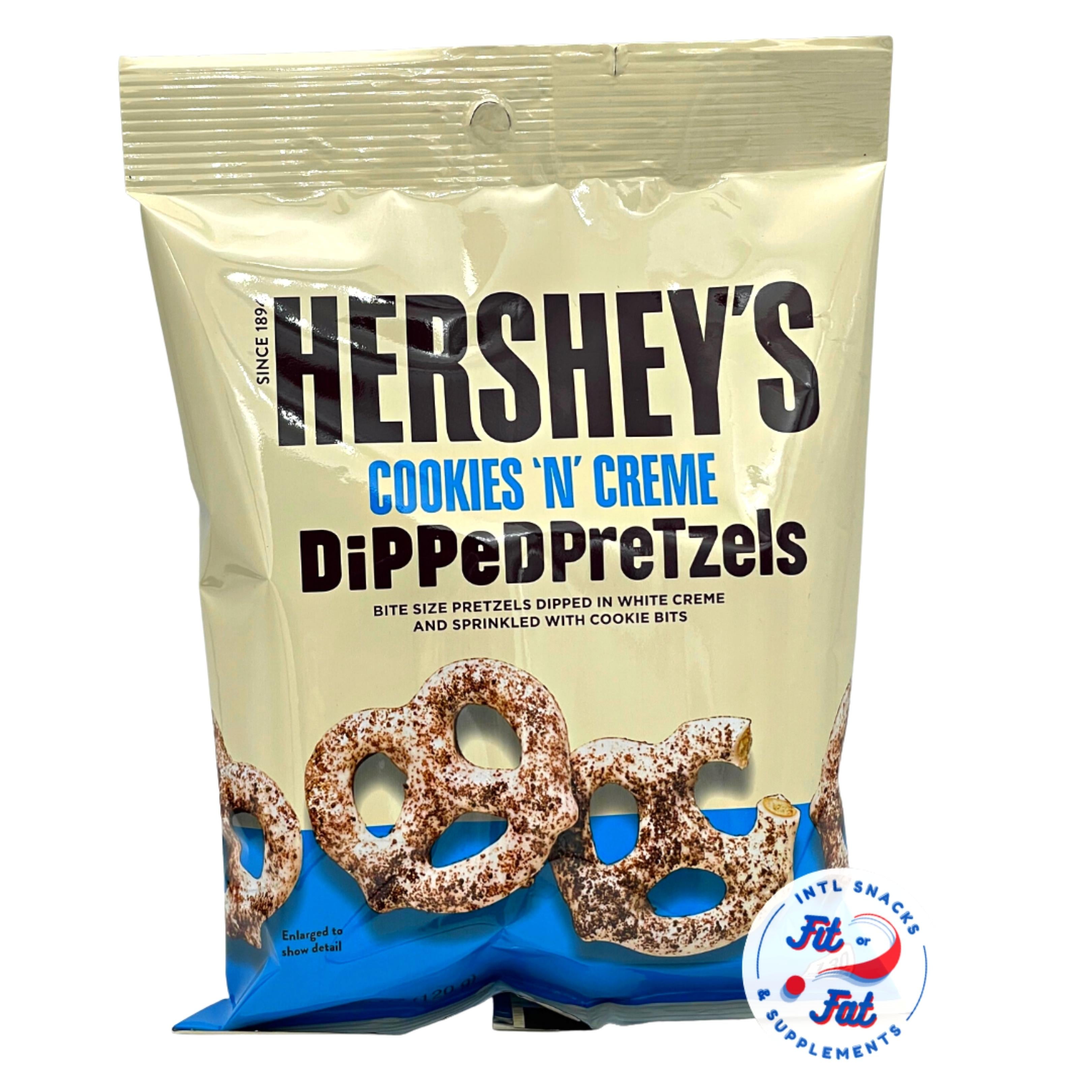 Hershey's - Cookies 'n' Creme Dipped Pretzel / Pretzel ricoperti di Cioccolato Bianco 120g