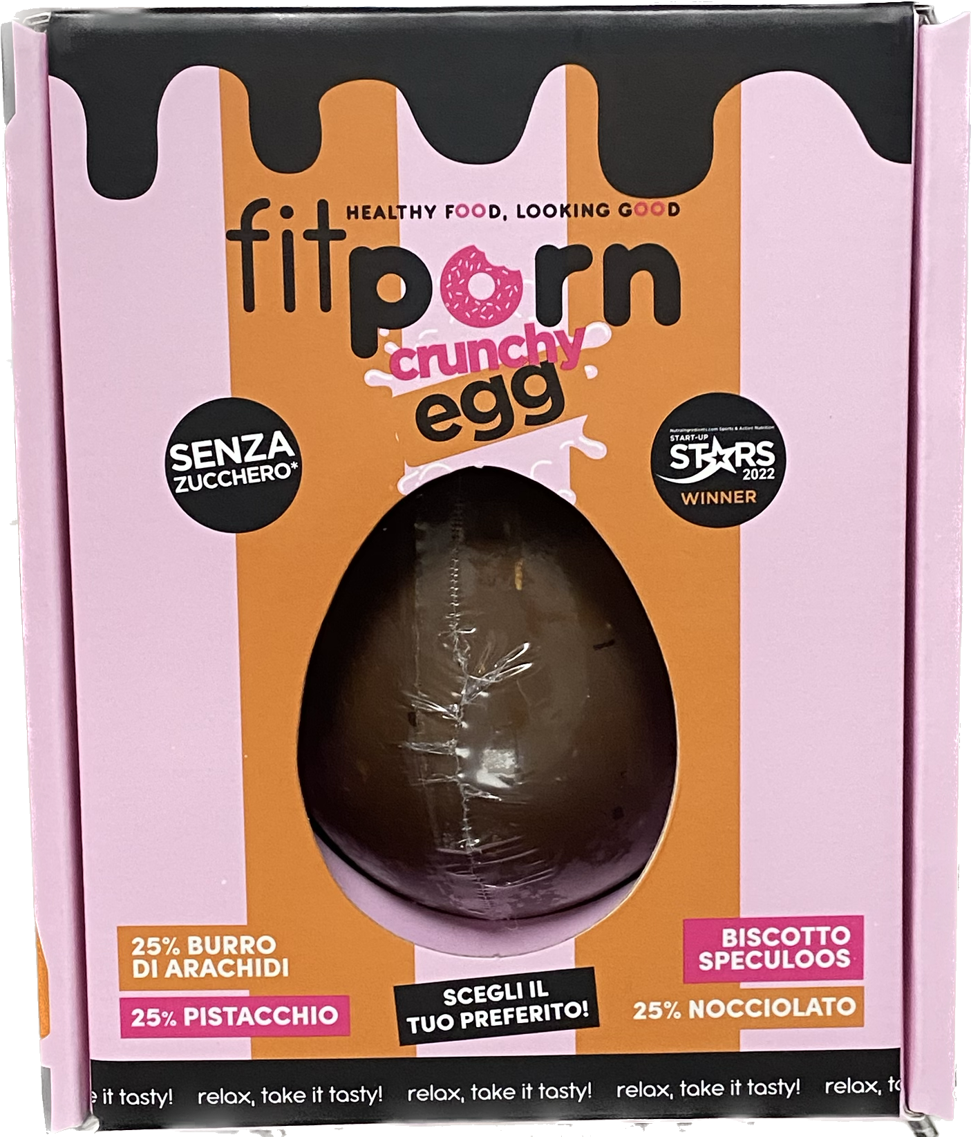 Fitporn - Uovo di Pasqua al 25% Nocciolato Senza Zuccheri Aggiunti 420g