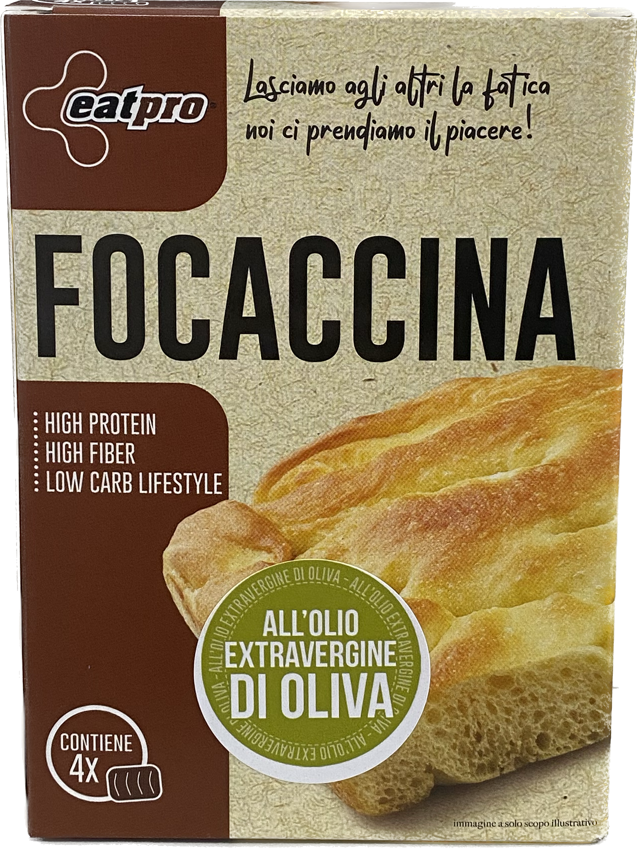 EatPro - Focaccina Proteica gusto Olio Evo 4 pz da 55g